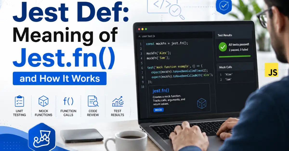 What does Jest Def mean explained with Jest and jest.fn() mock function examples