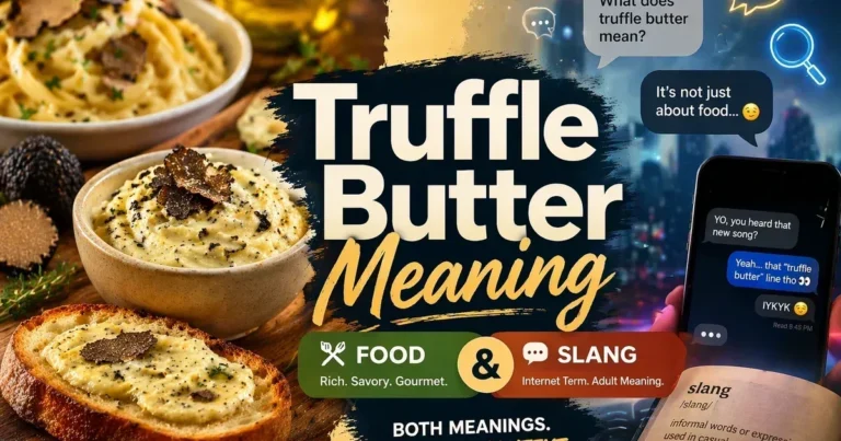 Truffle Butter Meaning image showing food and slang context in a modern blog design