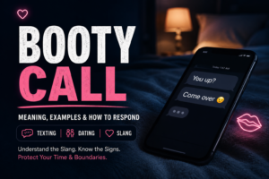 Phone showing late night texts for booty call meaning in texting, dating, and slang with a focus on signs and boundaries.