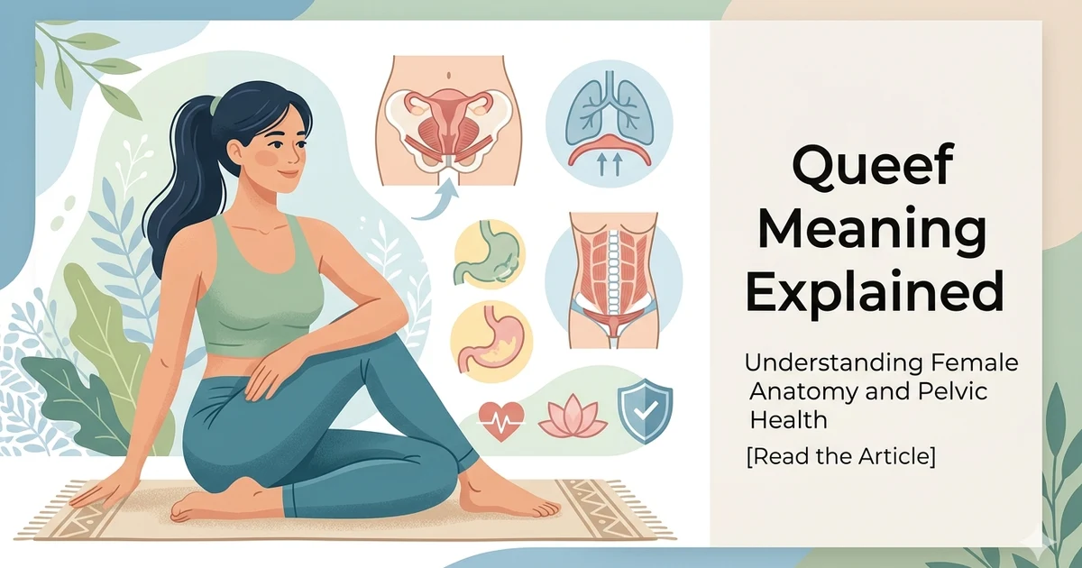 Woman practicing yoga while learning about queef meaning