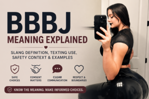 Modern blog featured image explaining bbbj meaning, texting use, consent, communication, and safer adult context with a social media style visual.