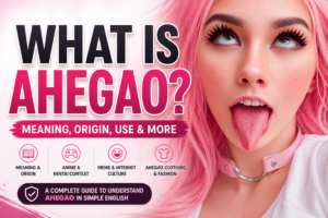 Ahegao meaning explained with anime slang origin, meme culture, hentai context, and a safe educational feature image style.