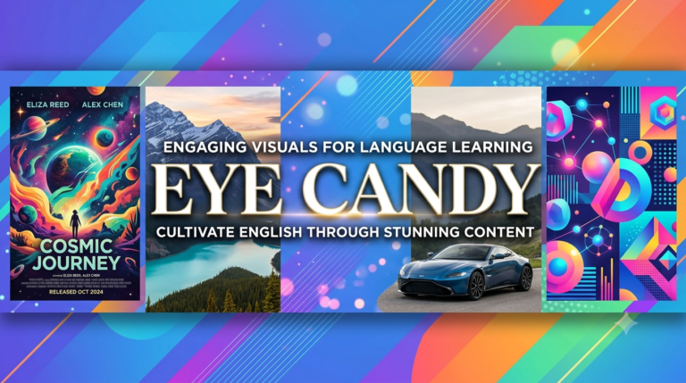 Illustration showing the meaning of eye candy with attractive visuals and examples.