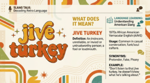 Jive turkey meaning explained with slang examples and usage guide