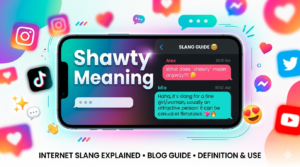 Person reading a text message containing the slang word shawty