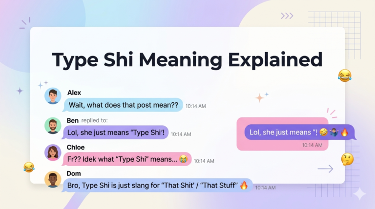 Type shi meaning explained with examples of slang usage in social media conversations