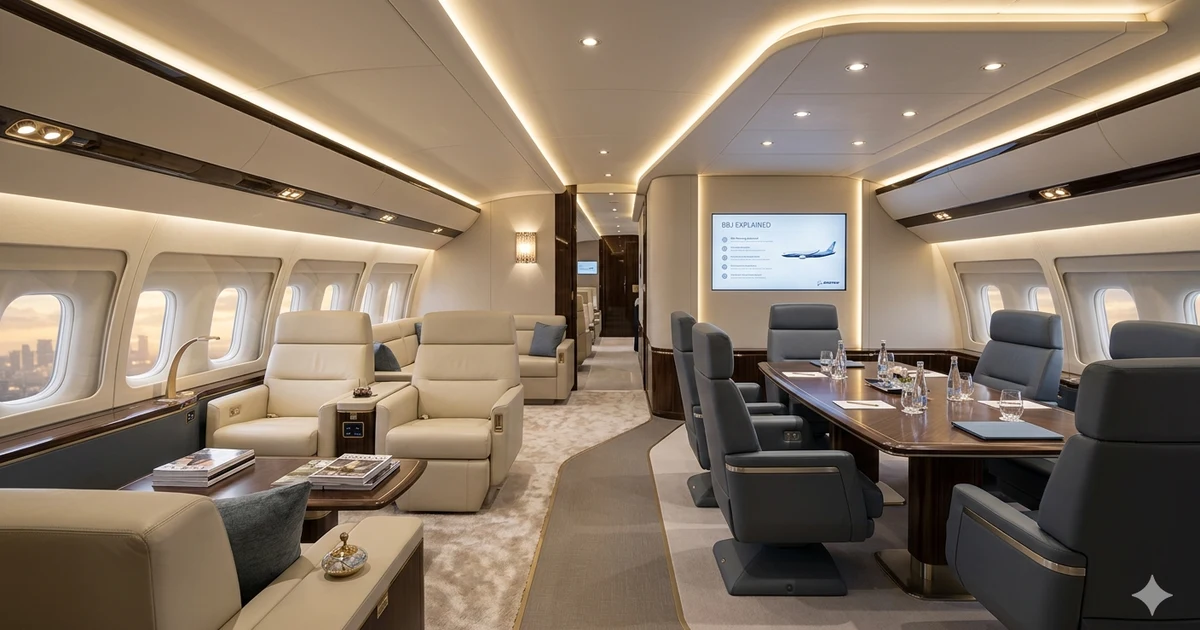 BBJ luxury private jet interior concept