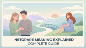 llustration of emotional relationship tension representing netorare meaning in storytelling
