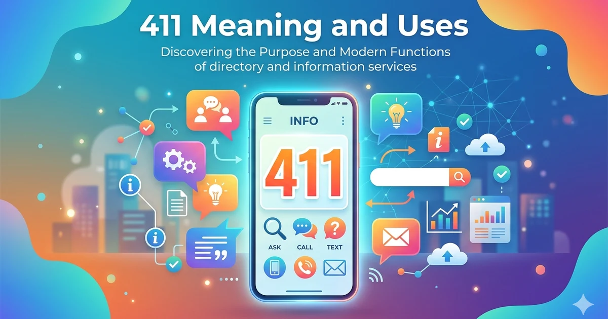 Person searching for information while learning the meaning of 411