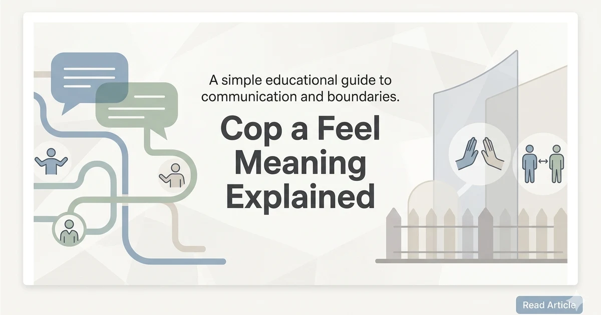explanation of cop a feel meaning and usage