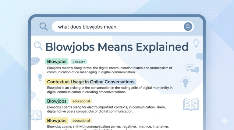 Understanding blowjobs means in slang conversations