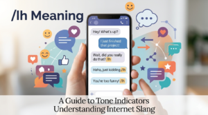 Person reading a text message showing the /lh tone indicator and its light hearted meaning