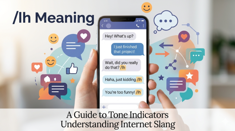 Person reading a text message showing the /lh tone indicator and its light hearted meaning