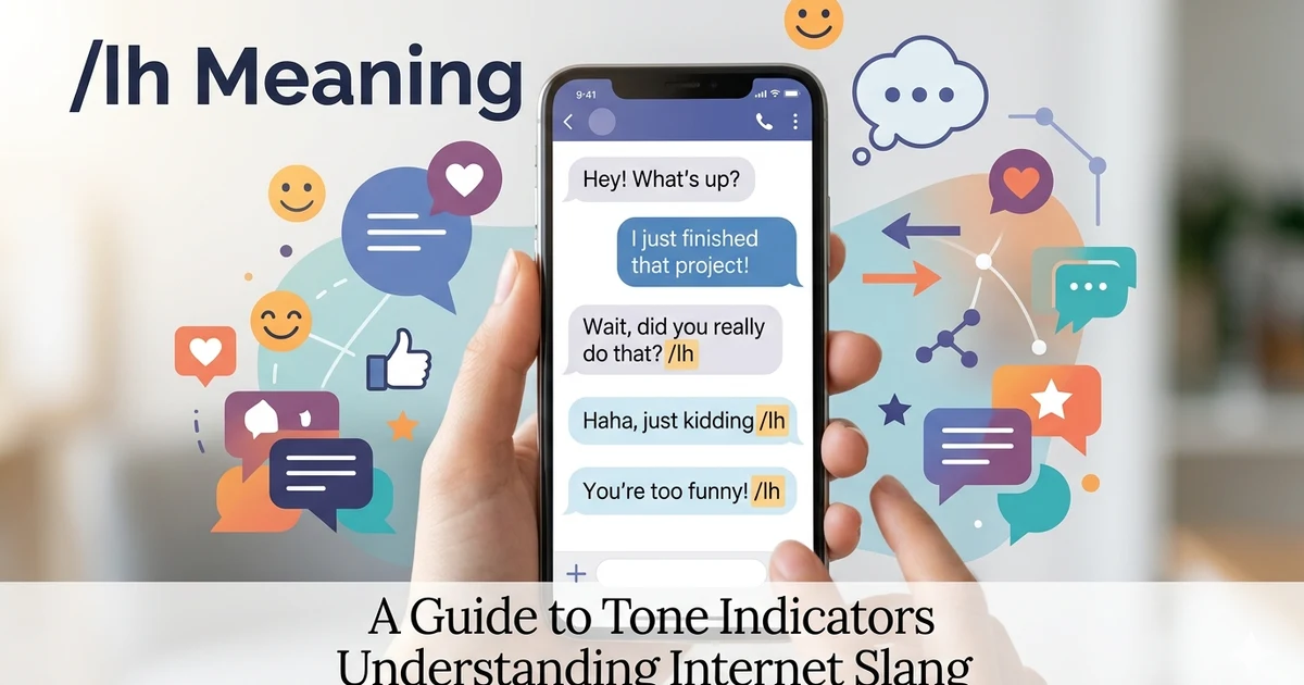 Person reading a text message showing the /lh tone indicator and its light hearted meaning