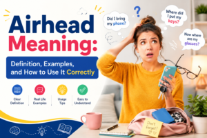 Illustration of a distracted person representing the slang meaning of airhead
