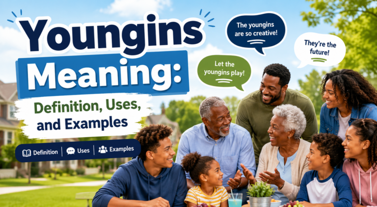 Illustration showing older adults talking with youngins in a friendly family setting.