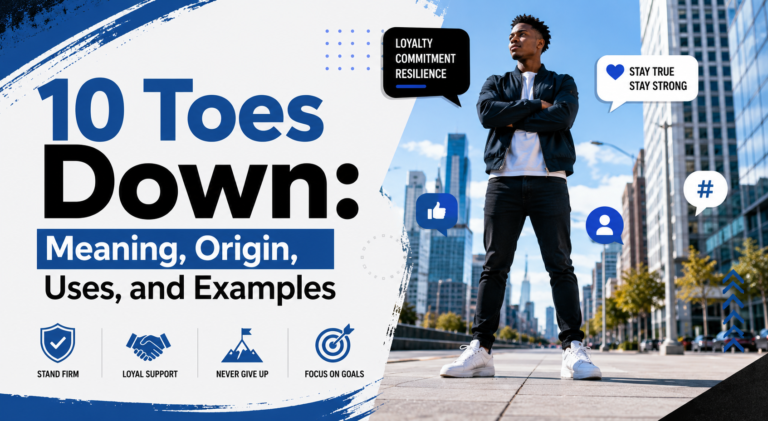 Person standing confidently with both feet planted firmly to represent the meaning of 10 toes down.
