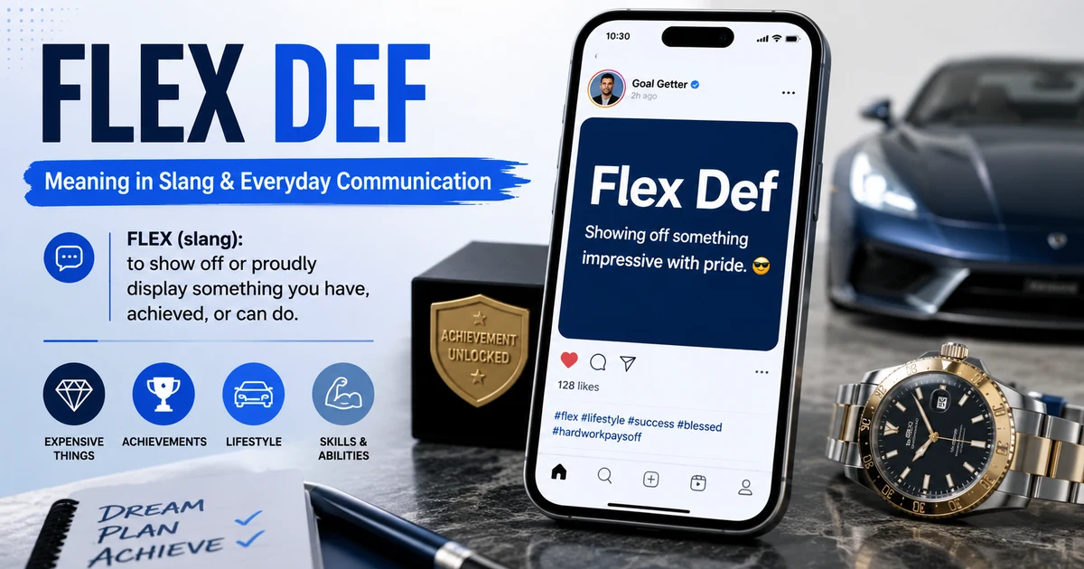 Flex def meaning and slang definition with social media examples