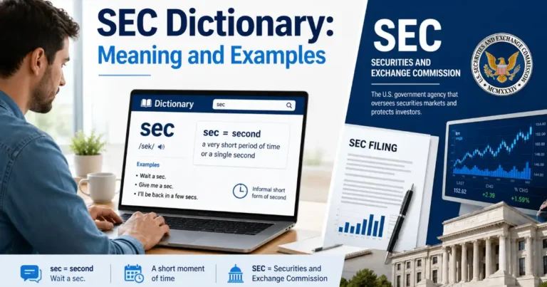 SEC dictionary meaning explained with examples and common abbreviations