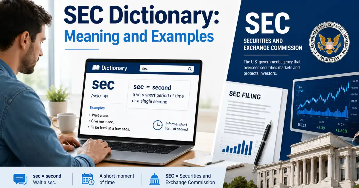 SEC dictionary meaning explained with examples and common abbreviations