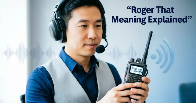 Roger that meaning explained in a modern radio communication setting