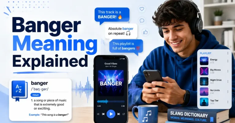 Banger meaning explained with a person discussing music and slang