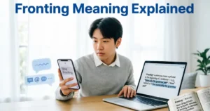 fronting meaning explained in a modern social media and language learning setting