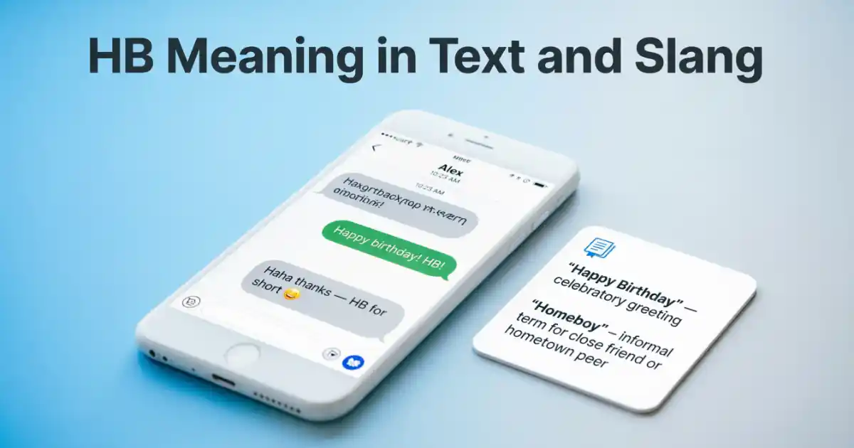 HB meaning in text and slang