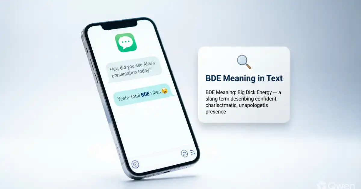 BDE meaning in text explained on a smartphone