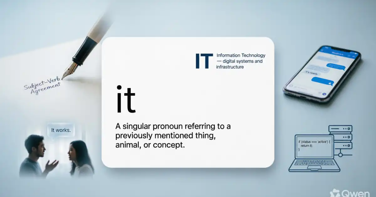 It meaning and English usage explained