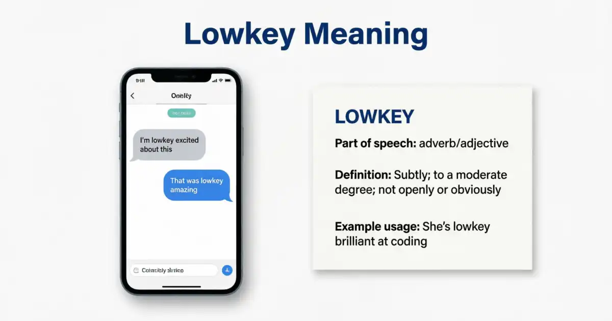 Lowkey meaning in text and social media