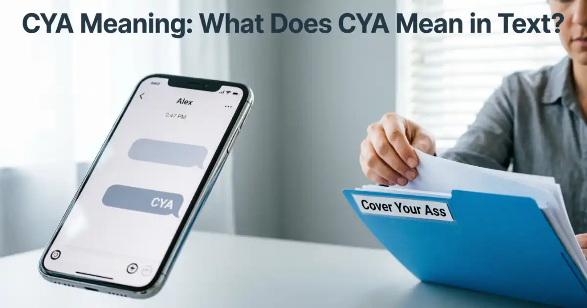 CYA meaning in text and online