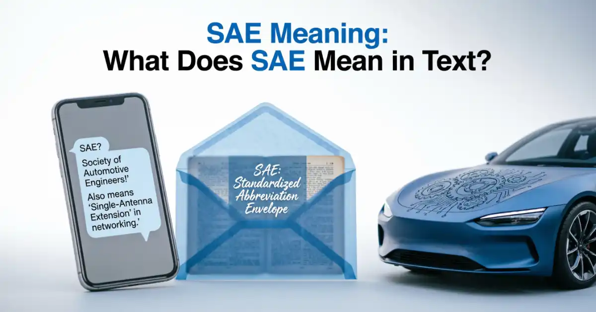 SAE meaning in text and different contexts
