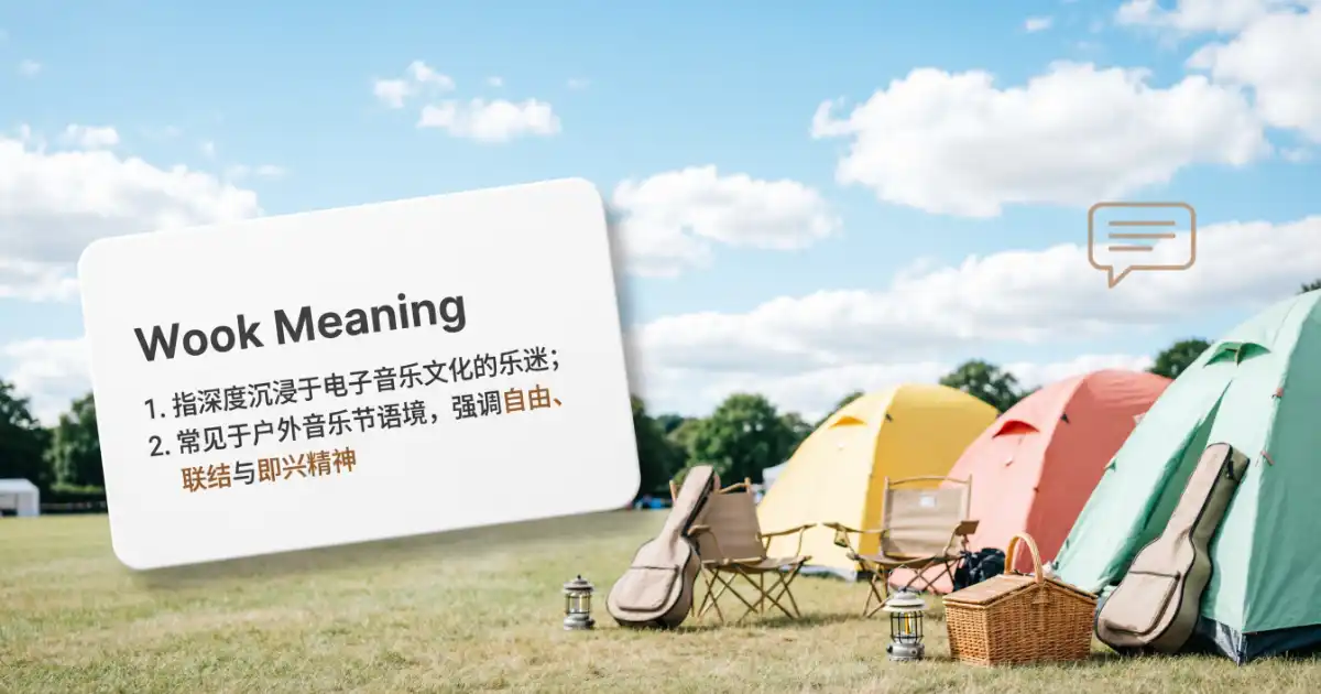 Wook meaning in festival culture and slang