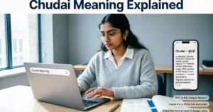 Chudai meaning explained as a Hindi slang term in an online language research setting