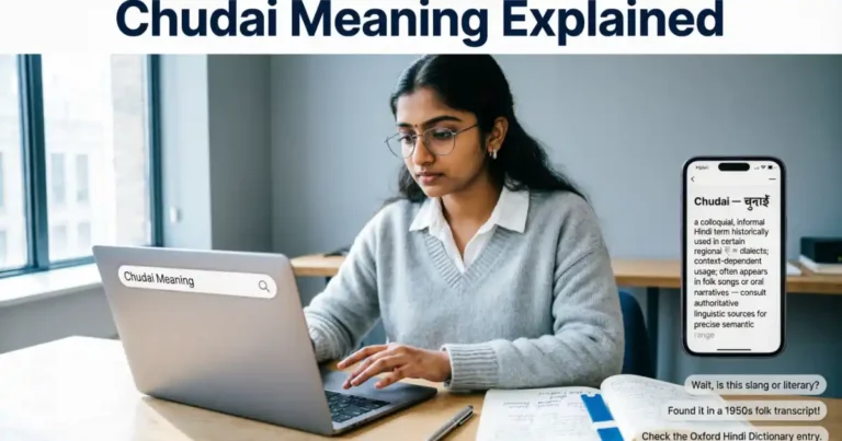 Chudai meaning explained as a Hindi slang term in an online language research setting