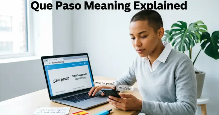 Que paso meaning explained with Spanish language examples