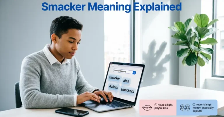 Smacker meaning explained with examples of the slang word used for a kiss and money